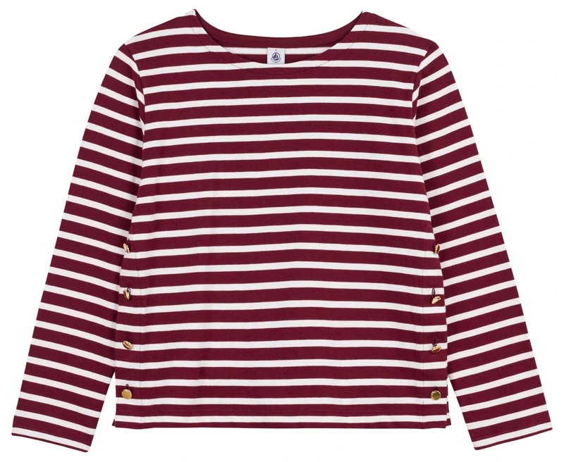 Petit Bateau Women's Cotton Sailor, L, Red/White