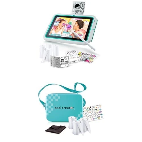 Canal Toys - Pad Creator Pack + Protective Case - Creative Tablet with Instant Print and Accessories - Splash-Proof and Shock-Resistant Carrying Bag for Kids Aged 8+