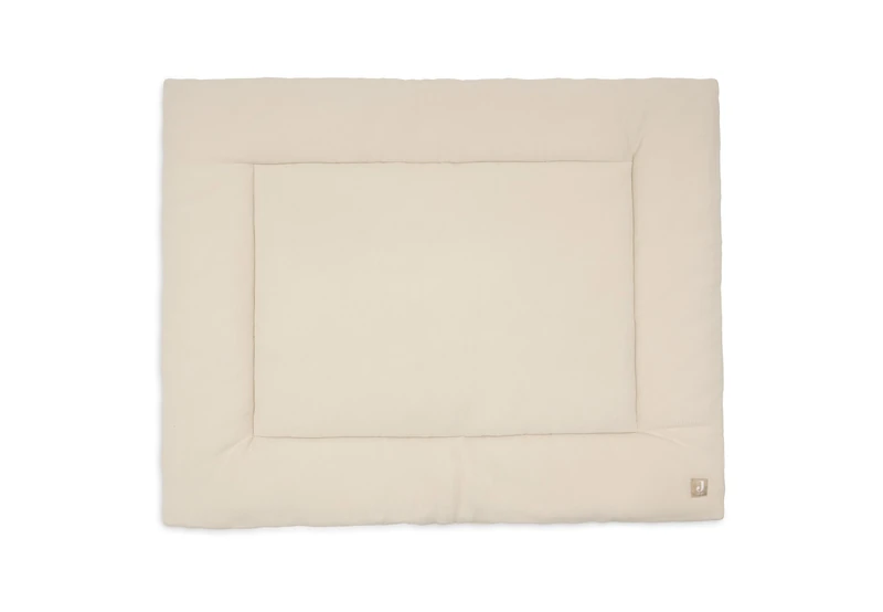 Jollein Playpen Mat - Little Waffle - 75x95cm - Warm Sand/Sand - Playpen Insert - 95% Cotton 5% Elastane - OEKO-TEX Certified - Soft & Comfortable - Baby Play Mat - Image 1