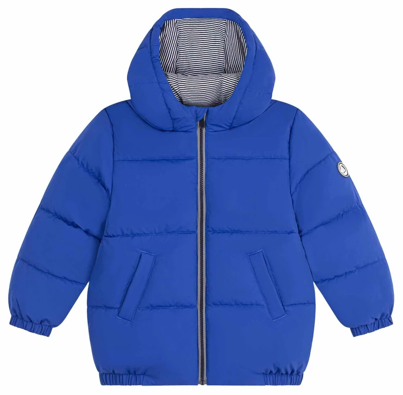 Petit Bateau Plain Children's Down Jacket, 3 Years, Ultramarine