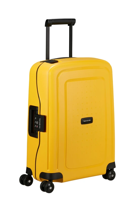 Samsonite S'Cure - Spinner S, Hand Luggage, S (55 cm), 34 L, Yellow (Citrus)