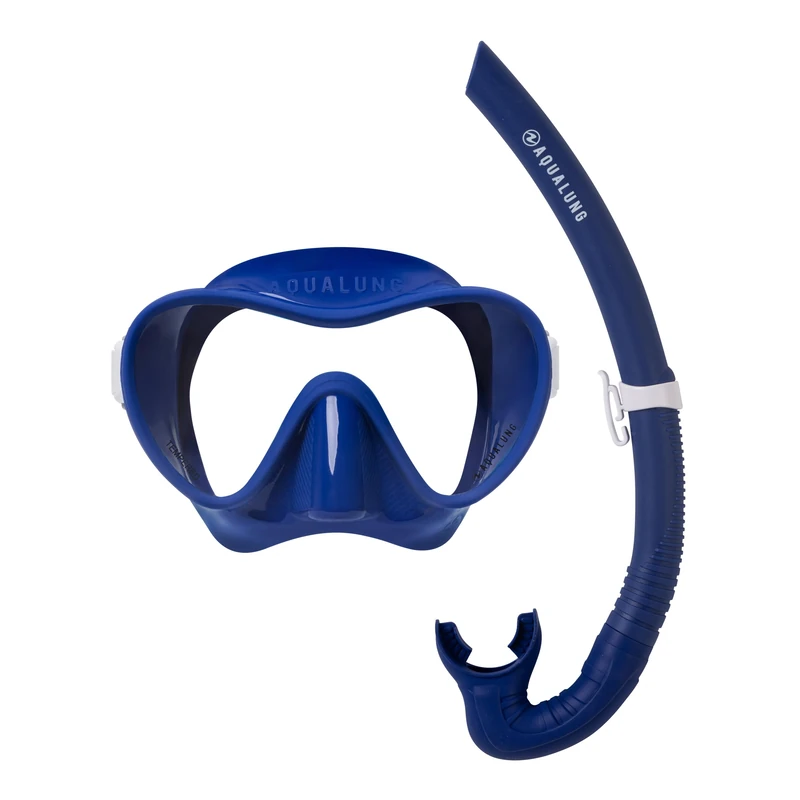 Aqualung Neos - Snorkeling Set with Frameless Single-Lens Mask + Silicone Snorkel, Tempered Glass Diving, 170cm³ Volume, Compact Travel - Image 1