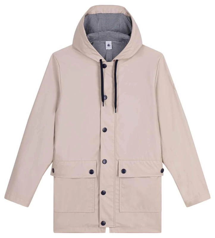 Petit Bateau Raincoat Iconic Women's/Men, L, Gesso