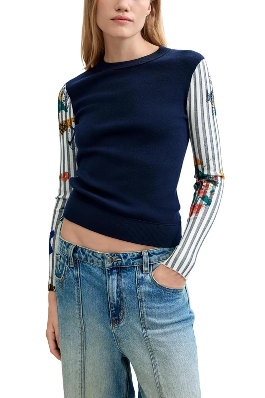 desigual Jers_Marino Women's Sweater, blue, L