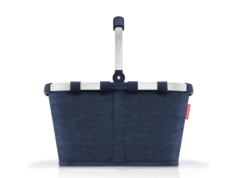 reisenthel Carrybag Sturdy Shopping Basket with Lots of Storage Space and Practical Inner Pocket - Elegant and Water-Repellent Design, Twist Navy, 28 x 48 x 29 cm, Contemporary