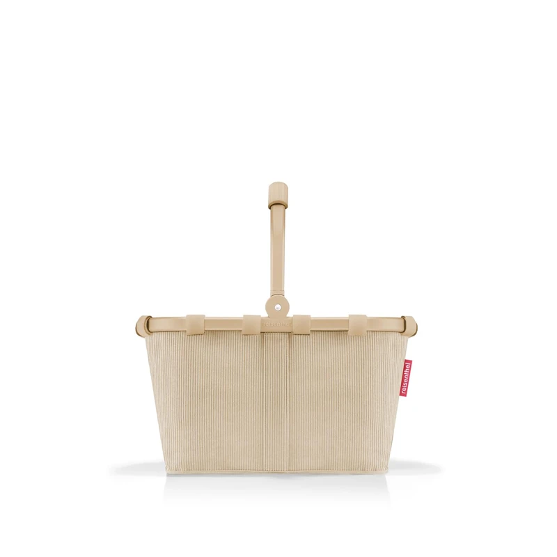 reisenthel Carrybag XS Frame Cord Sand - Sturdy Shopping Basket with Practical Inner Pocket - Elegant and Water-Repellent Design