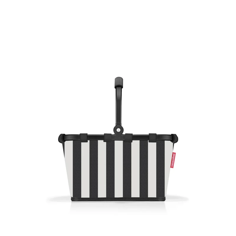 reisenthel carrybag XS summerstripes Black - Sturdy Shopping Basket with Practical Inner Pocket - Elegant and Water-Repellent Design