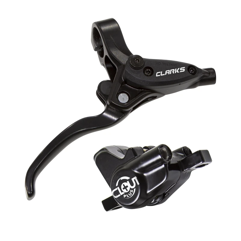 Clarks Cycle Systems Front & Rear Hydraulic Disc Brake Set, Black, 180/160mm, Post Mount, Supplied with IS Mounts