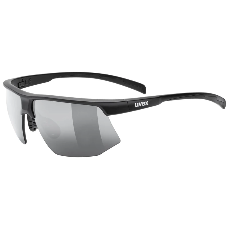 Uvex aerios S – slim, ultra-lightweight sports sunglasses for adults with anti-fog coating and soft temples – black matte/smoke – one size