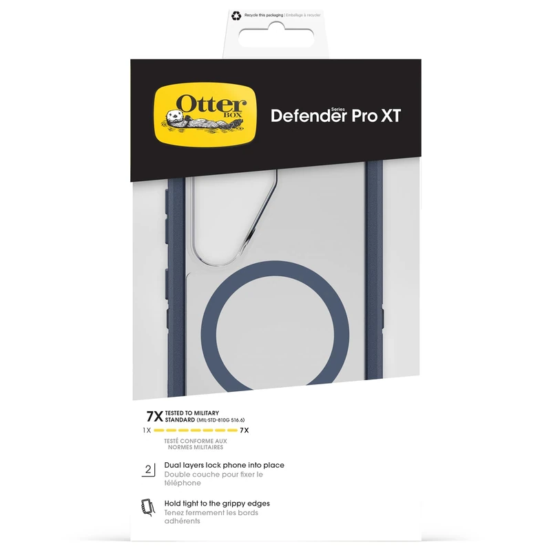 OtterBox Defender Series Pro XT Case with Magnets for Samsung Galaxy S26, Shockproof, Drop proof, Ultra-Rugged, Protective Case, 7x Tested to Military Standard, Clear/Blue
