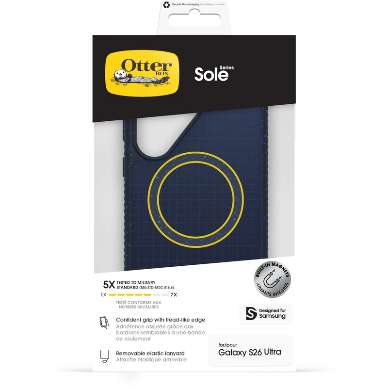 OtterBox Sole Series with Magnets Case for Samsung Galaxy S26 Ultra, Shockproof, Drop proof, Protective Case, 5x Tested to Military Standard, Blue