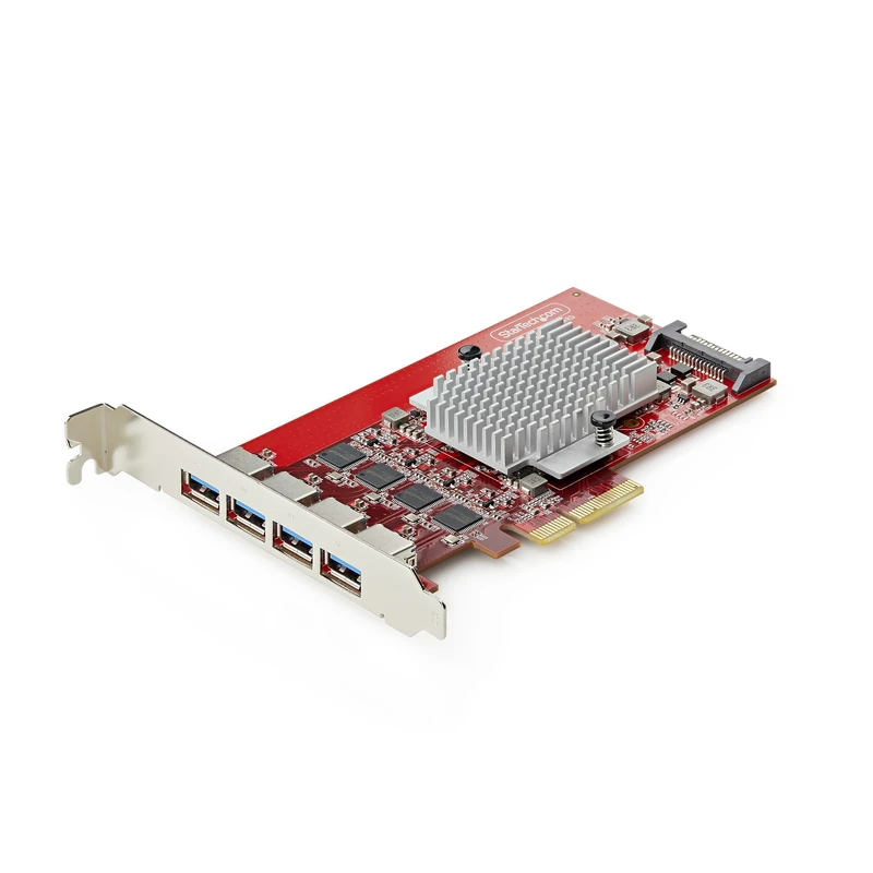 StarTech 4-Port USB-A 10Gbps PCIe Card, 4x Independent USB 3.2 Controllers, PCI Express 3.0 Expansion Card, TAA