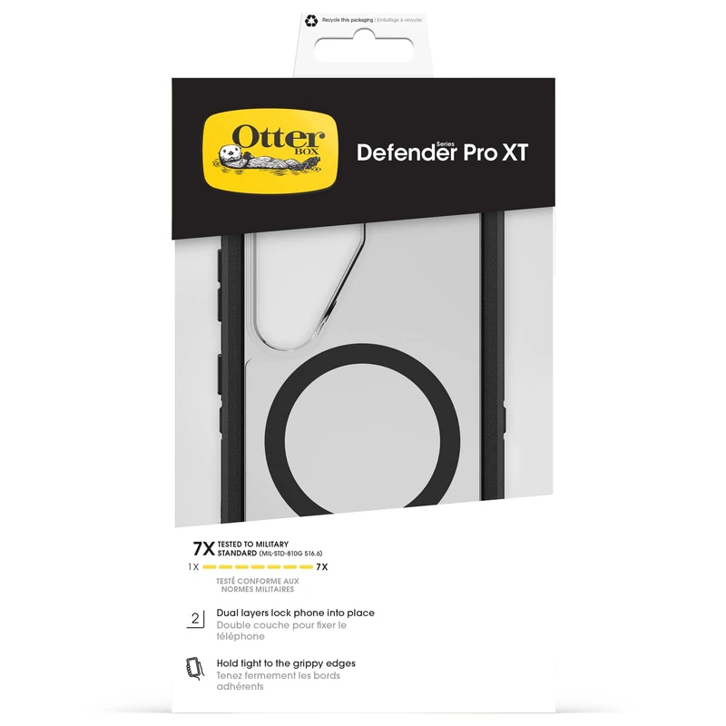 OtterBox Defender Series Pro XT Case with Magnets for Samsung Galaxy S26, Shockproof, Drop proof, Ultra-Rugged, Protective Case, 7x Tested to Military Standard, Clear/Black