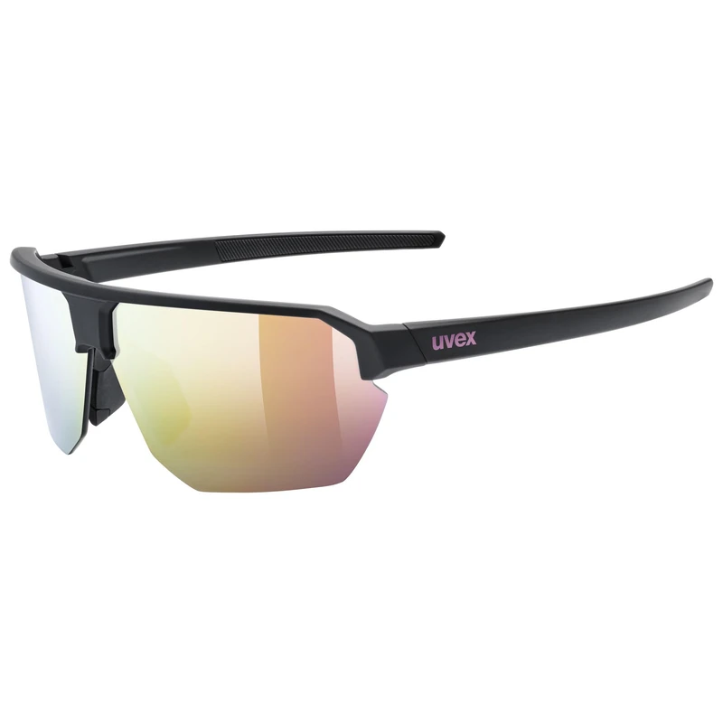 Uvex vective – versatile, robust sports sunglasses with filter category 3 and 100% UVA, UVB and UVC protection for adults – black matte/mirror pink – one size - Image 1