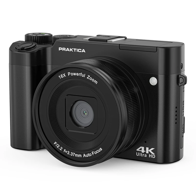 Praktica DZ16 Mirrorless Camera 13MP Dual CMOS Sensors, 16x Digital Zoom, 4K Ultra HD Video