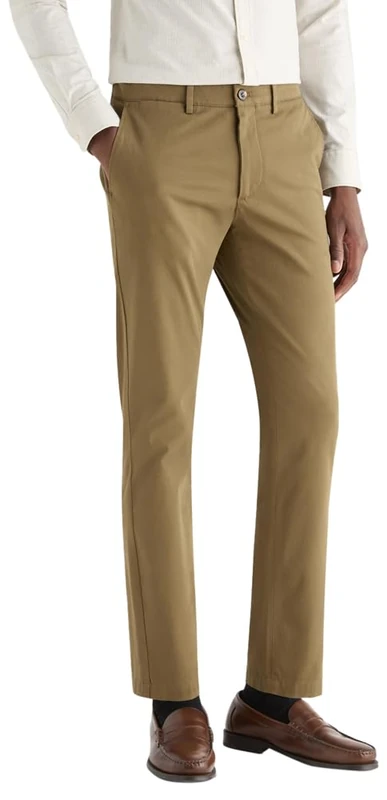 Dockers Men's Crafted Khaki Slim Tapered Pants, Dark Moss, 36 W/32 L