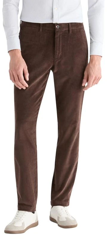 Dockers Men's Crafted Khaki Slim Tapered Pants, Hot Fudge, 32 W/34 L