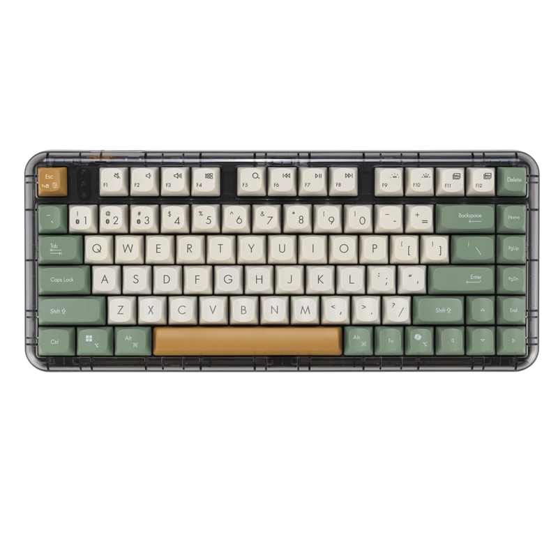 ASUS Jelly75 Keyboard KD201 | Wireless | Mechanical | 2.4GHz | Bluetooth and USB | 4 mm Hub | Adjustable Backlight | Connects up to 5 Devices Simultaneously | Orange Meadow