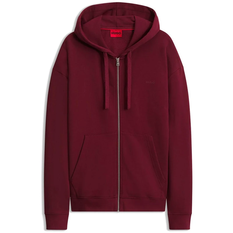 Hugo Men's Dapozip 10249110 01 Sweatshirt, Dark Pink 654, M