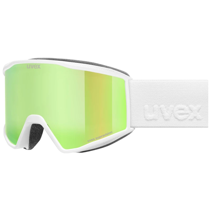 Uvex Unisex-Adult, blast FM ski goggles, white matt/green-clear, one size - Image 1
