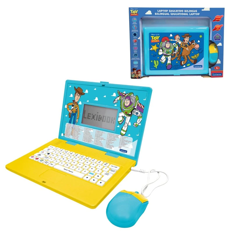 Lexibook, Toy Story, Bilingual Educational Laptop, English and Italian, 164 Activities, Maths, Logic Games, Music Mode, Large LCD Screen, Blue, JC601TSi5LXB