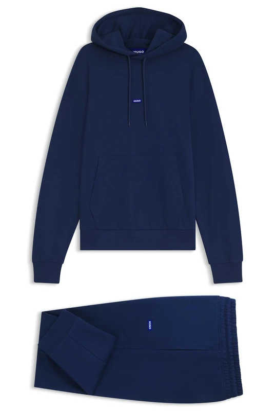 HUGO Cotton Tracksuit Set With Blue Logo Patch