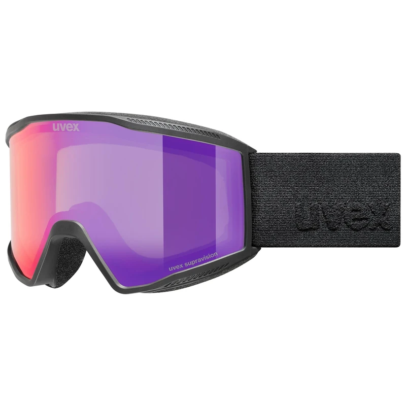 Uvex Unisex-Adult, blast FM ski goggles, black matt/ruby-clear, one size
