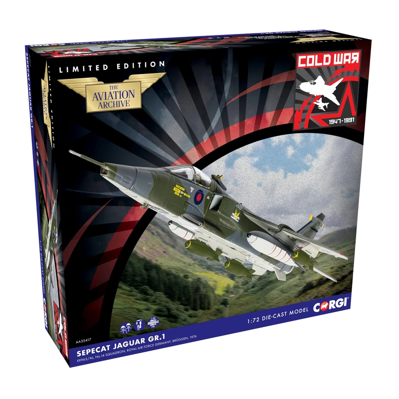 Corgi AA35417 SEPECAT Jaguar GR.1 XX963/AL, Germany, 1976 Aviation Die Cast Metal Collectible