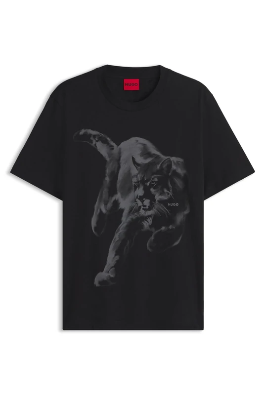 Hugo Men's Daffilo 10258299 01 T-Shirt, Black 001, XXL
