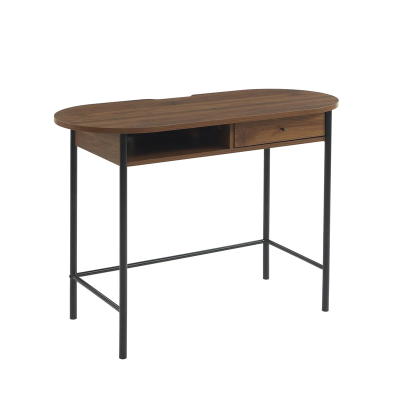 BAÏTA GAIA Desk in Walnut Effect and Black - Image 1