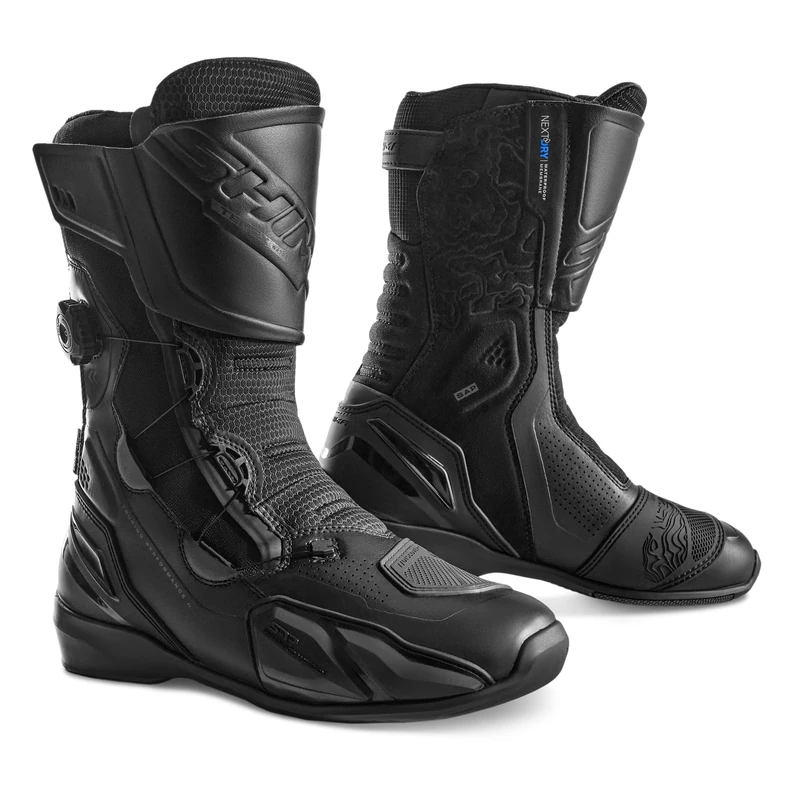 SHIMA Tenex WP Motorbike Boots for Women Waterproof Atop Leather Shoes All-Year Touring Velcro Motorcycle Long Ankle Protector Urban Bike Casual Classic Riding Motor Boot (Women's Black, UK 5)