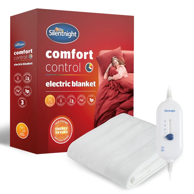 Silentnight Electric Blanket King Bed - Heated Underblanket with 3 Heat Settings - Fast Heat Up - Overheat Protection and Easy Fit Straps - Machine Washable Comfort Control - King Size - 137x165 cm - Image 1