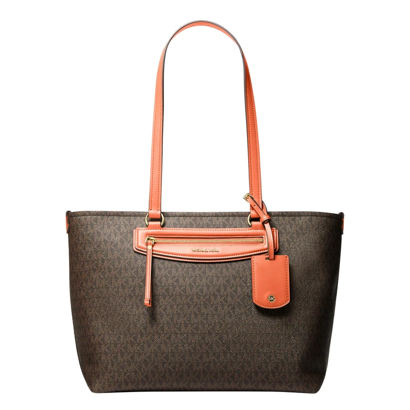 Michael Kors JET SET Medium leather travel tote bag with embossed logo