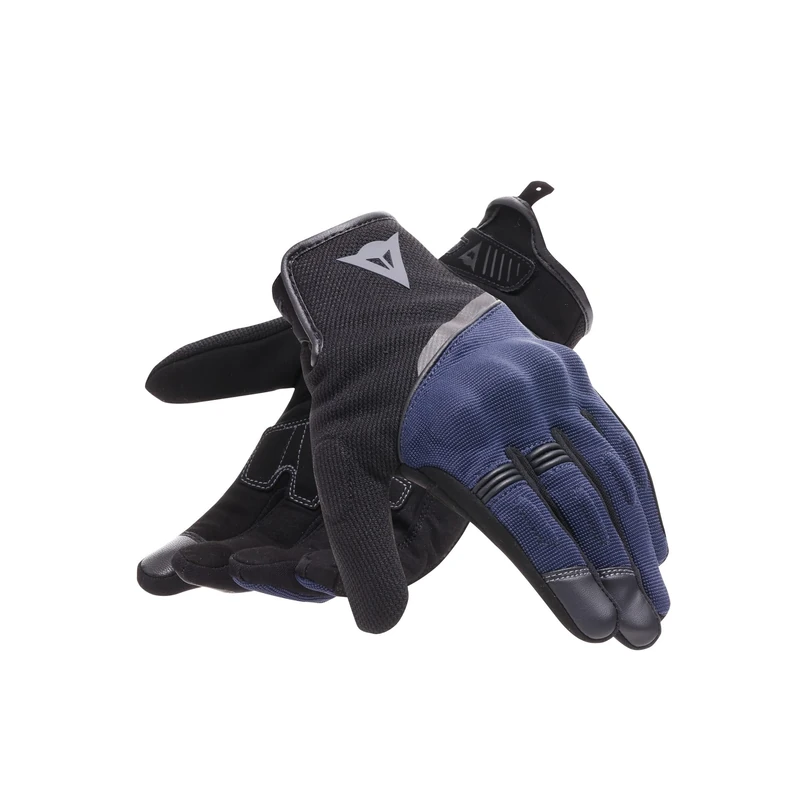 Dainese Metrax Men's Urban Short Breathable Summer Motorcycle Gloves with Smart Touch and Easy Fit, Black/Navy, XL