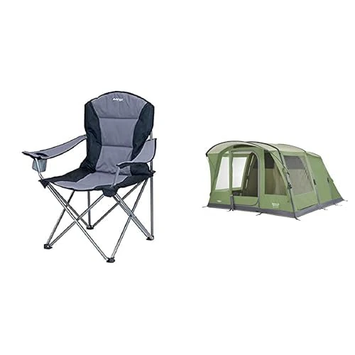 Vango Family Camping Set: Odyssey Air 500 Villa Tent & Goliath X-Large Chair