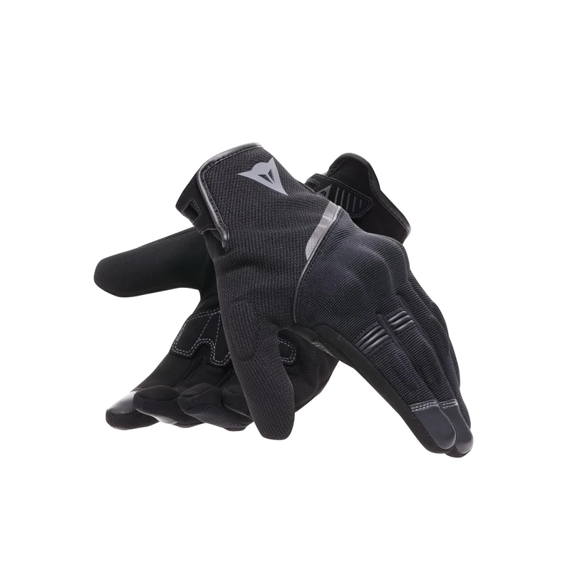 Dainese Metrax Air Gloves - Urban Short Summer Airy Fabric Motorcycle Glove with Smart Touch and Easy Fit, for Men, Black/Anthracite, L