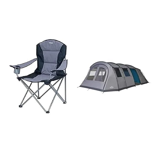 Vango Family Camping Set: Purbeck 600XL Tent & Goliath X-Large Chair