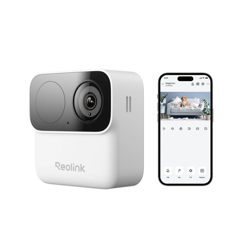 Reolink Magnetic Wireless Security Camera with 9-Month Battery Life, Dual-Band 2.4/5GHz WiFi, AI Person Detection, Night Vision, 2-Way Audio, IP67, Local Storage, No Subscription, Argus MagiCam