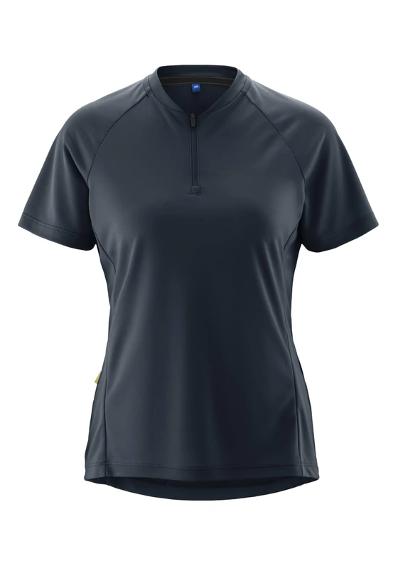 Gonso SITIVO Jersey Blue W Women, Loose Cycling Jersey for MTB & Gravel, Breathable & Soft Cycling Jersey & Sports top with Pocket