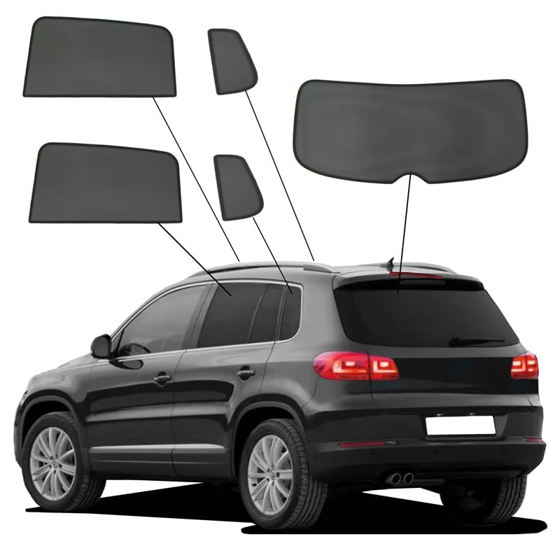 SunClip Privacy & Sun protection compatible with Volkswagen Tiguan (5N) 2007-2016