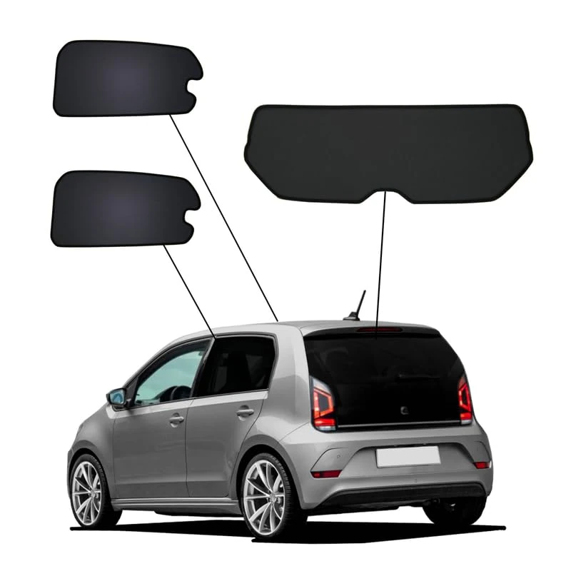 SunClip Privacy & Sun protection compatible with Volkswagen Up! & Seat Mii & Skoda Citigo 5-doors 2011-