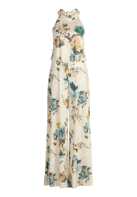Vera Mont Women's Long Sleeveless Multi-Piece Jumpsuit, Cream/Mint, 42W - Image 1