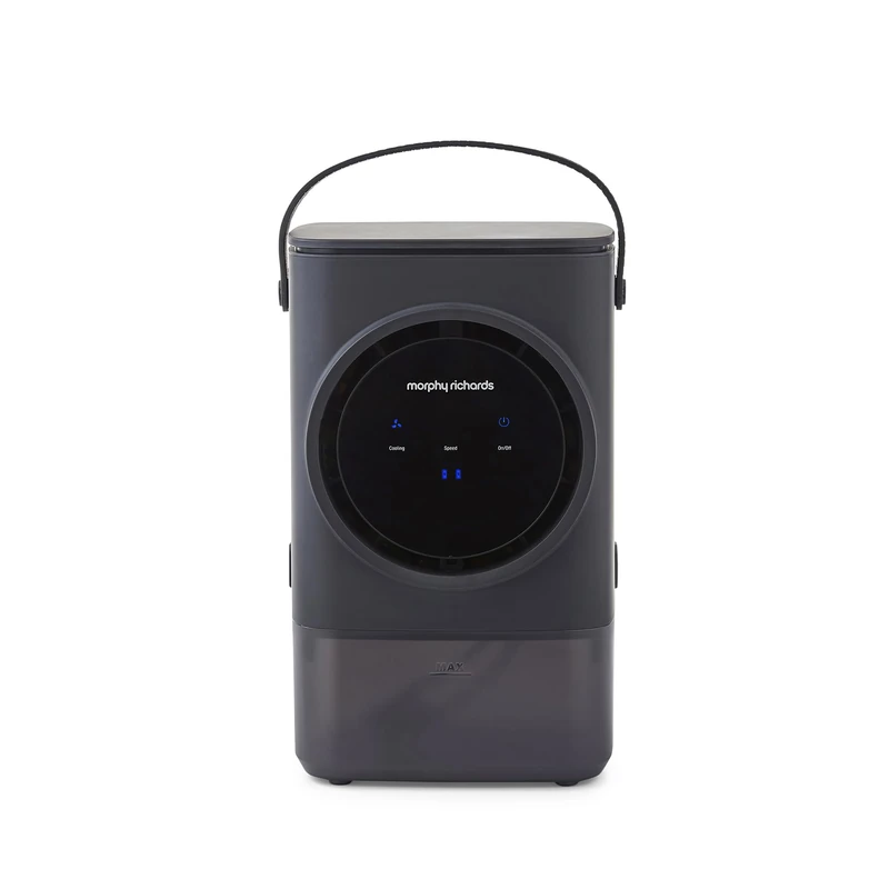 Morphy Richards Flexi Freeze 1L Rechargeable Travel & Desk Top Mini Air Cooler, Rechargeable Design & 15 Hour Run Time, 4 Fan Speeds, 4 Hours Charge Time, Low Noise, Grey, 823001