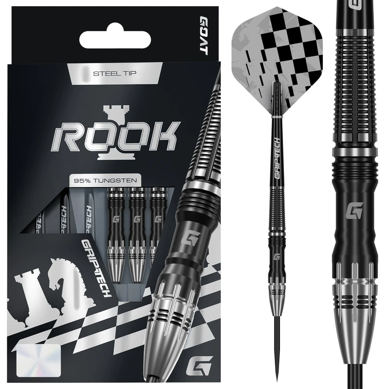 GOAT | Rook | Steel Tip Darts | 95% Tungsten | Multiple Weights (24, Grams)