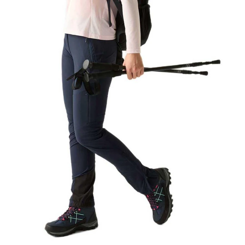 Regatta Womens Mountain III Trousers Water Repellent Walking Hiking Pants Navy
