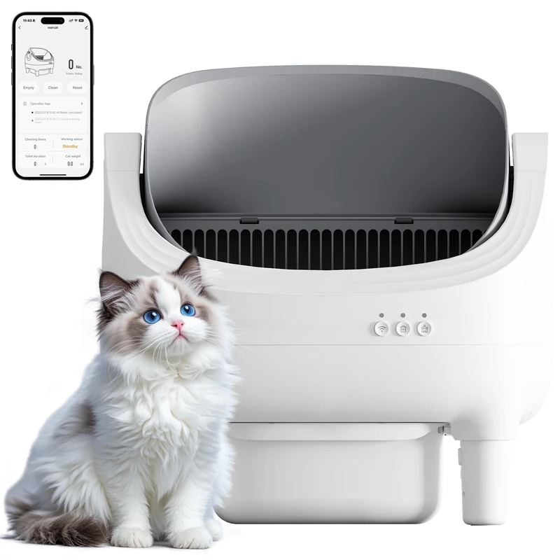 JUMMICO Smart Self-Cleaning Cat Litter Box - 12L XL Capacity