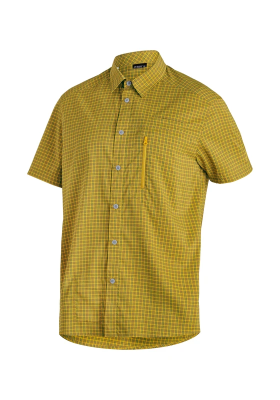 Maier Sports Mats S/S, Yellow Check, 58, 3000131