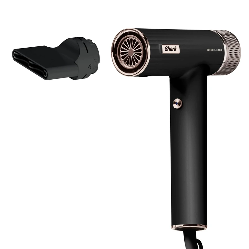 Shark SpeedStyle Pro Hair Dryer with Turbo Concentrator, High Performance High-Velocity Hair Dryer for All Hair Types w/Scalp Shield Technology, Lightweight, No Heat Damage, Black HD701UK