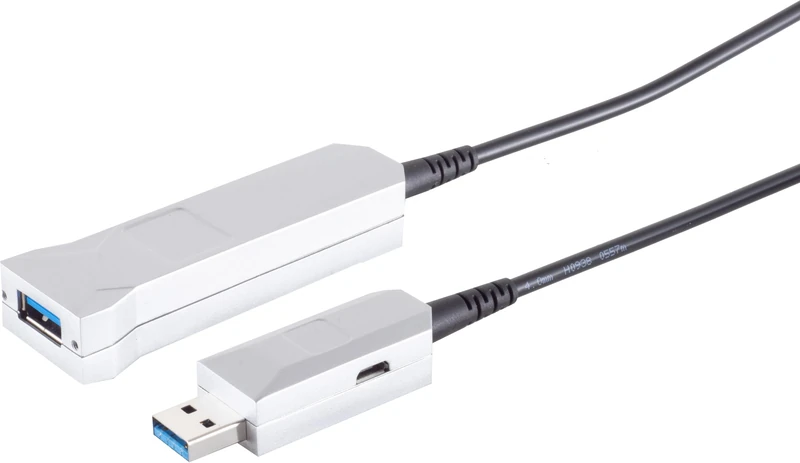 Optical USB-A Extension Cable USB 3.0 – Hybrid AOC – SuperSpeed ??5 Gbit/s – Black – 15 m - Image 1