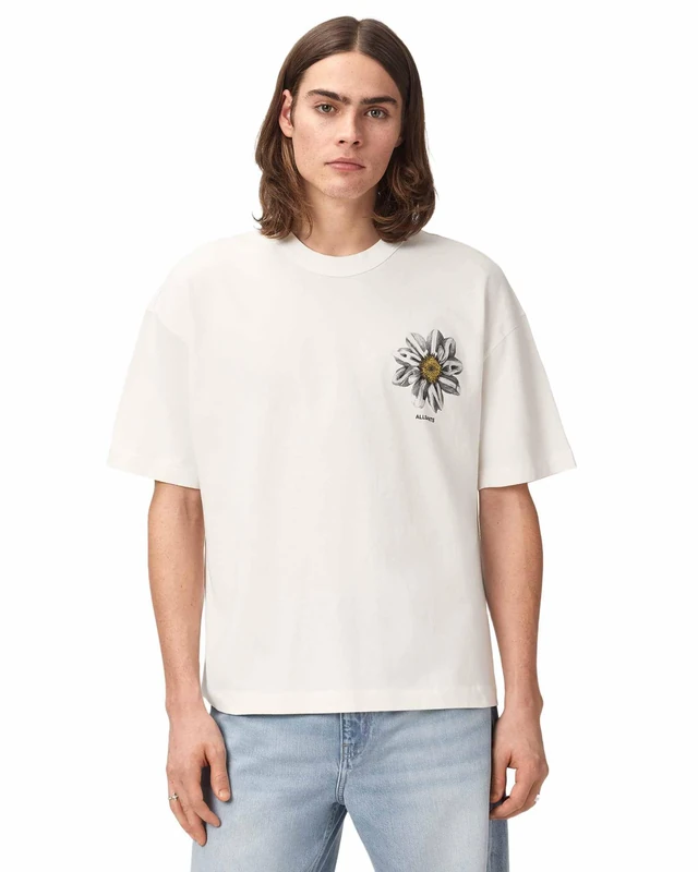 AllSaints Petals SS Crew Chalk White - Image 1